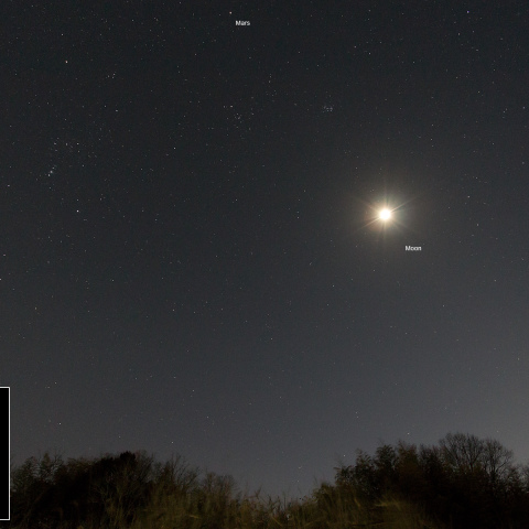 月＆金星＆木星＆火星と冬の星座