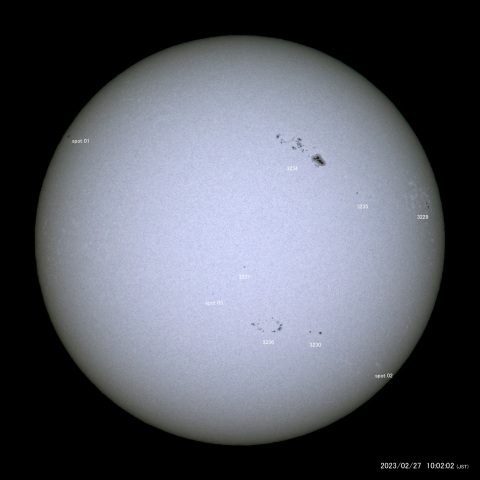 太陽黒点 (2023/02/27)