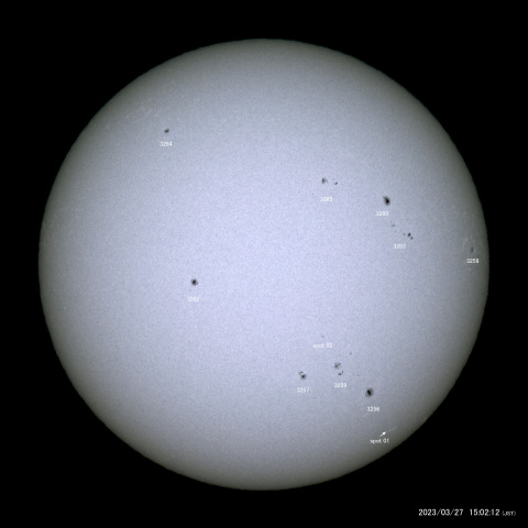太陽黒点 (2023/03/27)