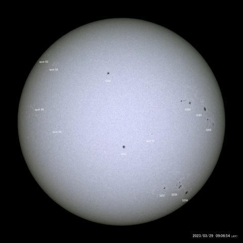 太陽黒点 (2023/03/29)