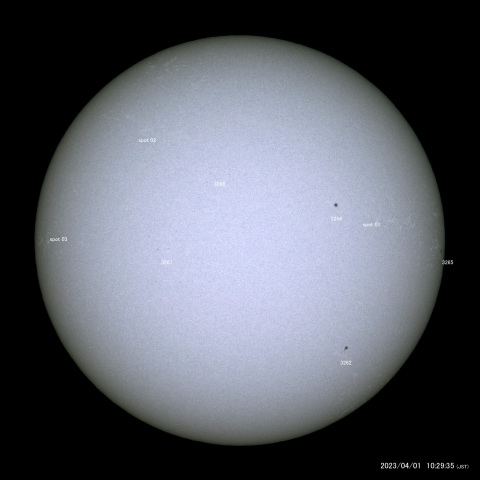 太陽黒点 (2023/04/01)