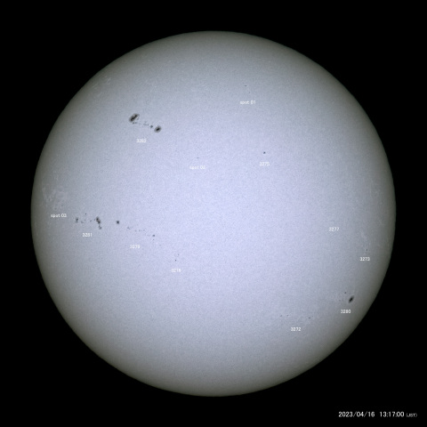 太陽黒点 (2023/04/16)