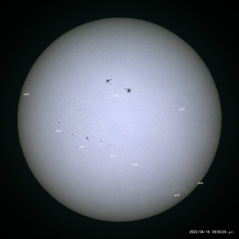 太陽黒点 (2023/04/18)