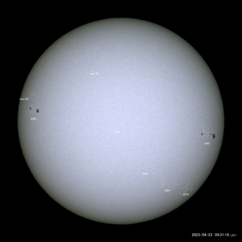 太陽黒点 (2023/04/23)