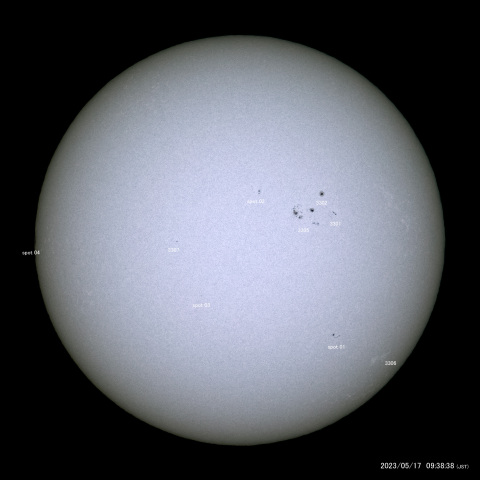 太陽黒点 (2023/05/17)