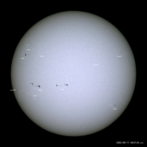 太陽黒点 (2023/06/17)