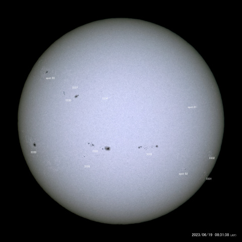太陽黒点 (2023/06/19)