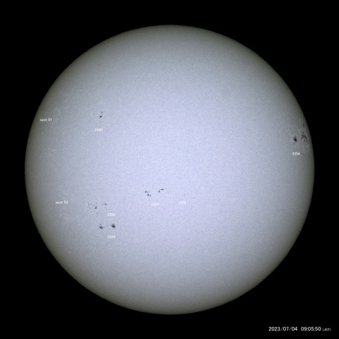 太陽黒点 (2023/07/04)