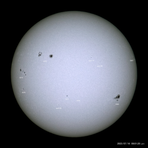 太陽黒点 (2023/07/16)