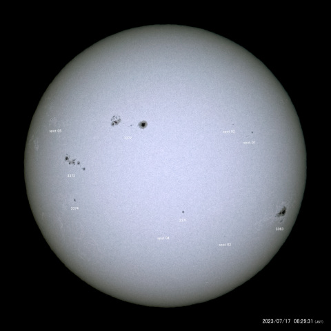 太陽黒点 (2023/07/17)
