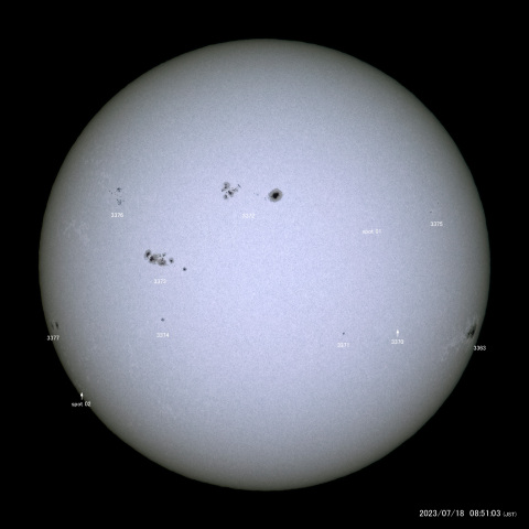 太陽黒点 (2023/07/18)