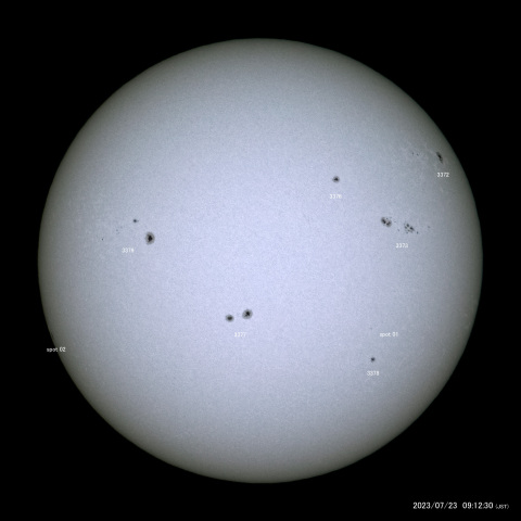 太陽黒点 (2023/07/23)
