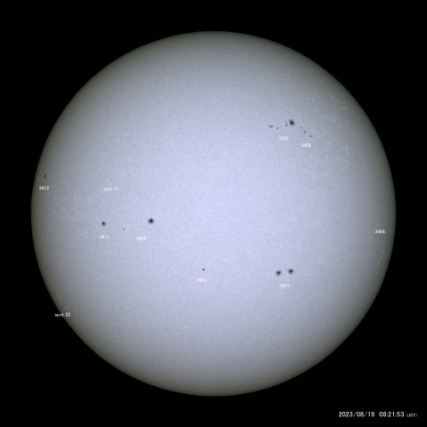 太陽黒点 (2023/08/19)