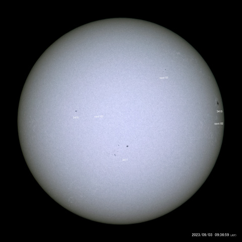 太陽黒点 (2023/09/03)