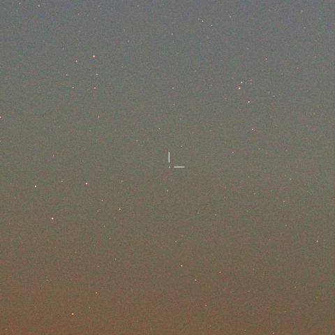 朝焼けのエンケ彗星