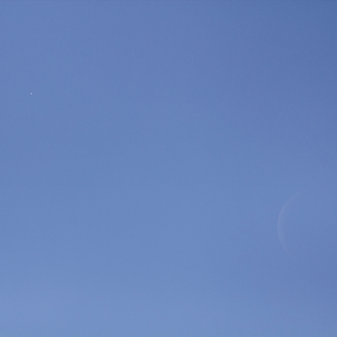 白昼の金星・月の接近