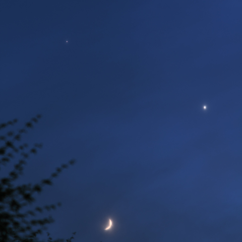 金星・木星・月の接近
