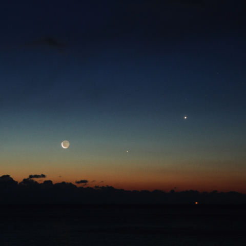 月齢27.8・金星・水星