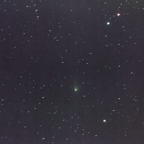 月夜のジョンソン彗星