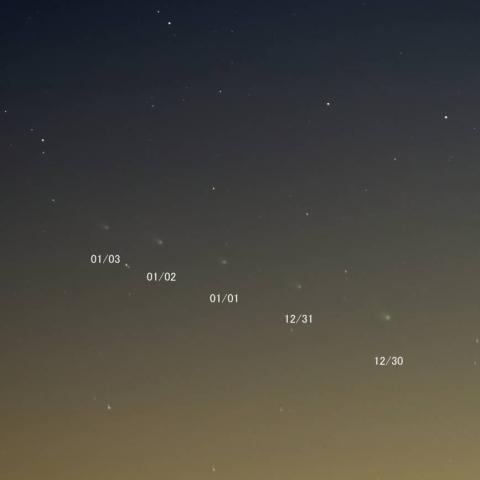 レナード彗星（2021年12月30日～2022年1月3日）
