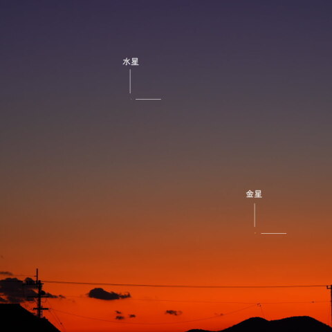 12月20日の水星と金星