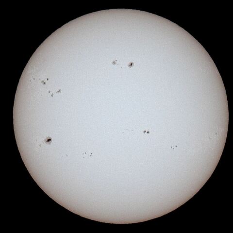 1月16日の太陽黒点