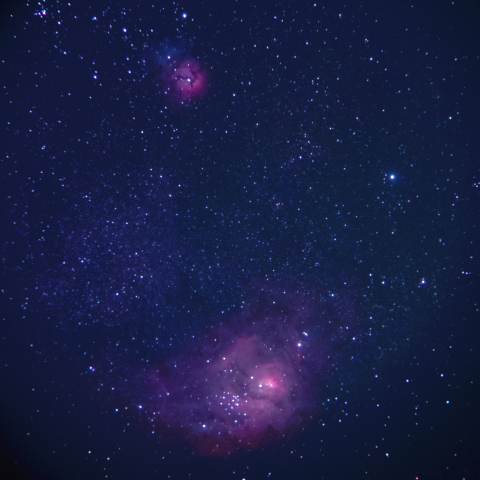 干潟星雲と三裂星雲