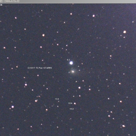 パンスターズ彗星（ C/2017 T2 ）
