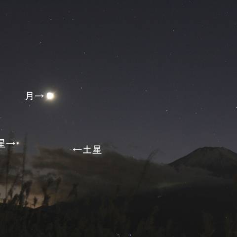 富士山に月・金・土の正三角形～その1