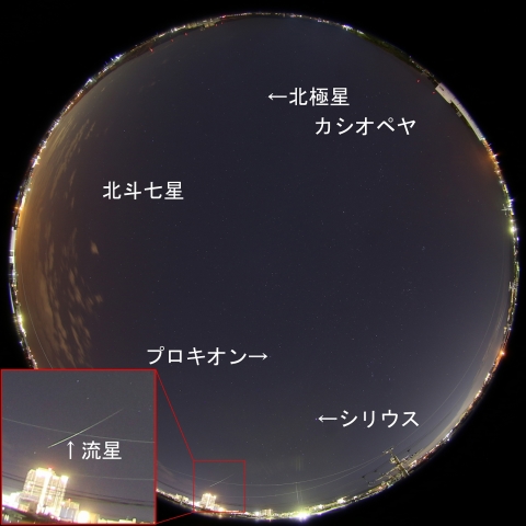 2018年1月14日23時54分の流星