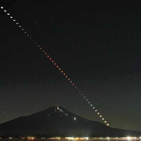 2025.9.8 皆既月食 連続写真