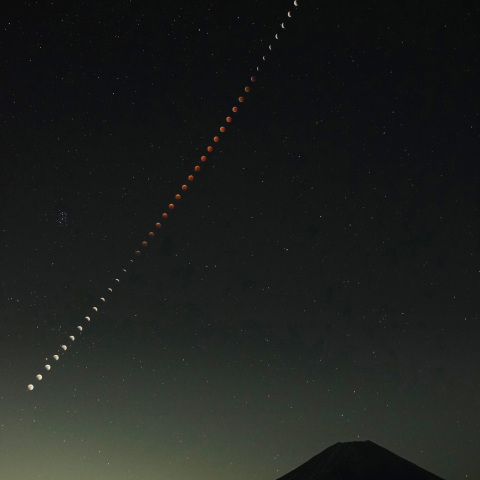 2022.11.8 皆既月食 連続写真
