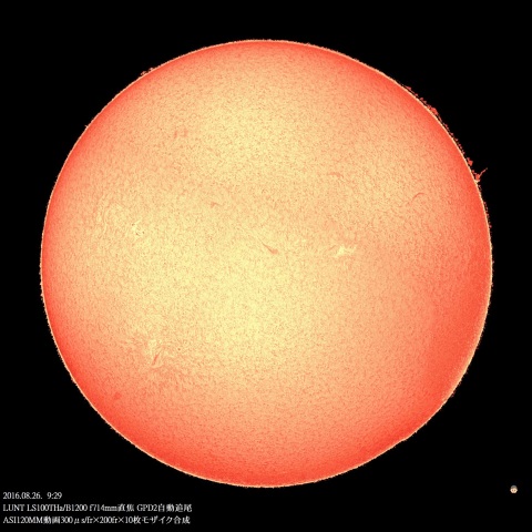 8/26の太陽