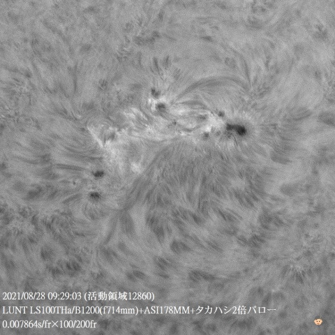 8/28の太陽(拡大)