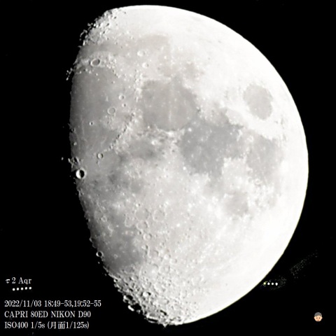 みずがめ座τ2星の掩蔽(潜入,出現)