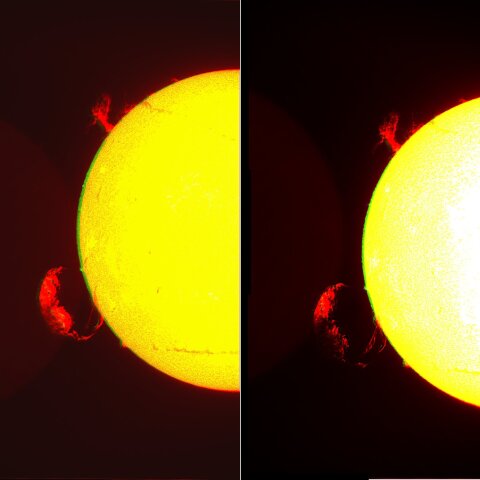 8/20 13:49 ～13:54 プロミネンスの変化