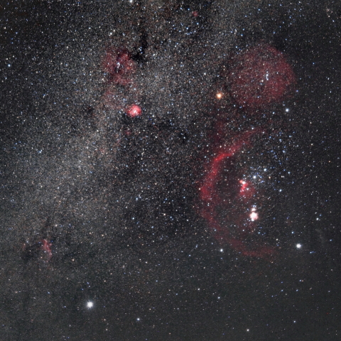 オリオン座と冬の大三角・天の川