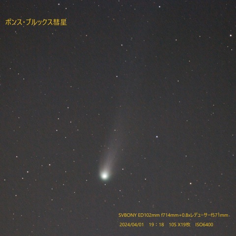 ポンス・ブルックス彗星(12P/Pons-Brooks)2024/04/01