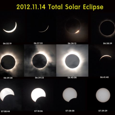 皆既日食の全過程