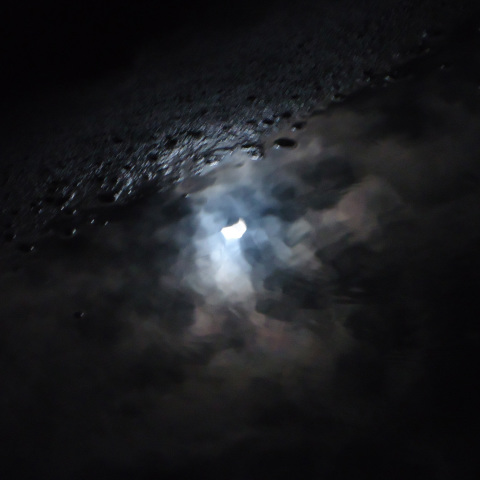 水溜まり中の日食