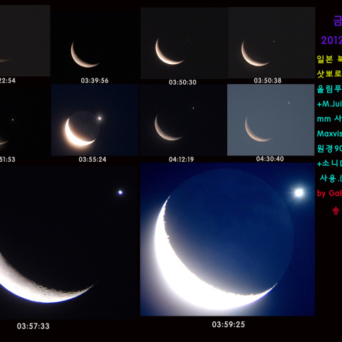 金星食の進行過程
