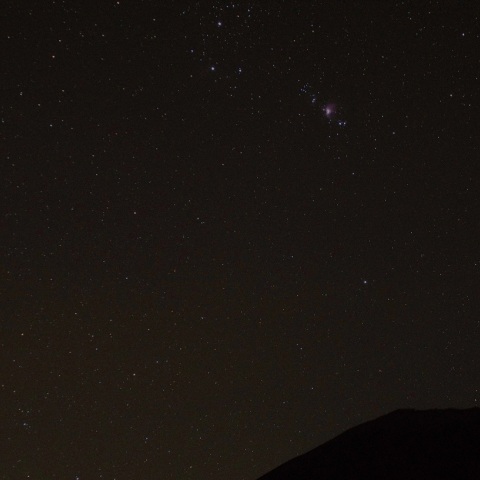 オリオン座大星雲と富士山