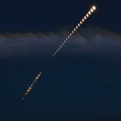 皆既月食の軌跡