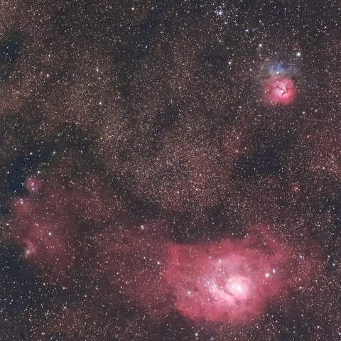 干潟星雲M8、三裂星雲M20