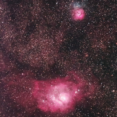 干潟星雲M8、三裂星雲M20