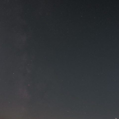 夜明け直前の天の川とさそり座