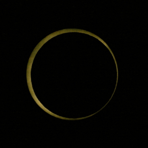 大阪府河南町からの金環日食