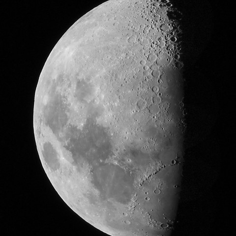 1月13日の月（月齢9.0）