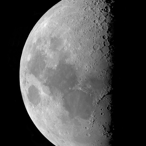 6月9日の月（月齢7.6）