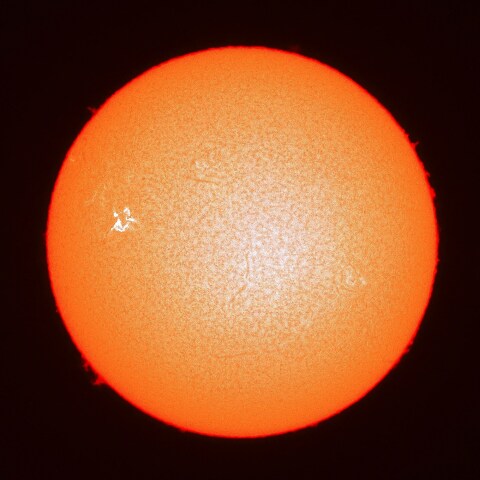１月４日の太陽面（Ｈα像）